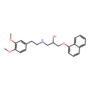 2-Propanol, 1-((2-(3,4-dimethoxyphenyl)ethyl)amino)-3-(1-naphthalenyloxy)- structure