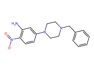 5-(4-Benzylpiperazino)-2-nitroaniline structure