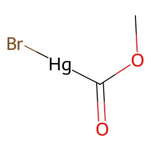 Mercury, bromo(methoxycarbonyl)- structure
