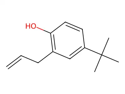 Phenol, 4-(1,1-dimethylethyl)-2-(2-propenyl)- structure
