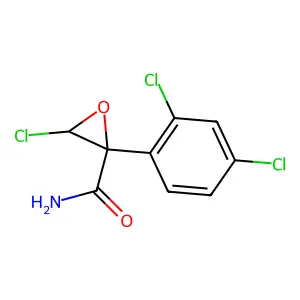 3-Chloro-2-(2,4-dichlorophenyl)oxirane-2-carboximidic acid structure