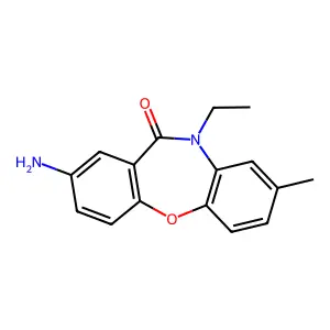 2-Amino-10-ethyl-8-methyl-dibenz(b,f)(1,4)oxazepin-11-(10H)-one structure