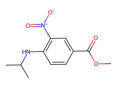 4-Isopropylamino-3-nitro-benzoic acid methyl ester structure
