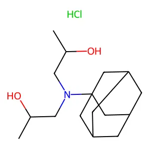 2-Propanol, 1,1'-(1-adamantylimino)di-, hydrochloride structure