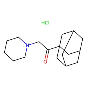 Ketone, 1-adamantyl piperidinomethyl, hydrochloride structure