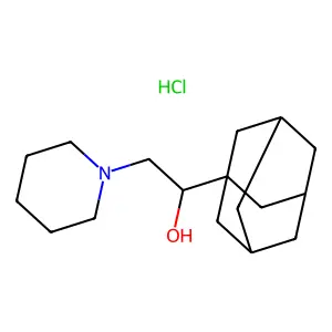 1-Piperidineethanol, alpha-1-adamantyl-, hydrochloride structure
