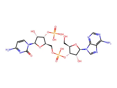 Adenylyl(3'-5')cytidine-3'-phosphate structure