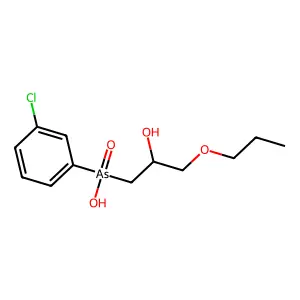 (3-Chlorophenyl)-(2-hydroxy-3-propoxypropyl)arsinic acid structure