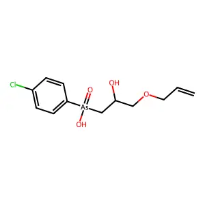 (4-Chlorophenyl)-(2-hydroxy-3-prop-2-enoxypropyl)arsinic acid structure