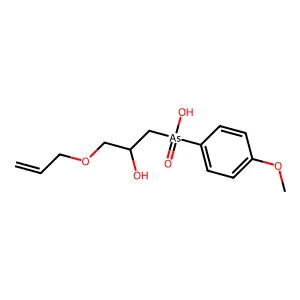 (2-Hydroxy-3-prop-2-enoxypropyl)-(4-methoxyphenyl)arsinic acid structure