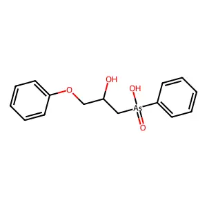 (2-Hydroxy-3-phenoxypropyl)-phenylarsinic acid structure