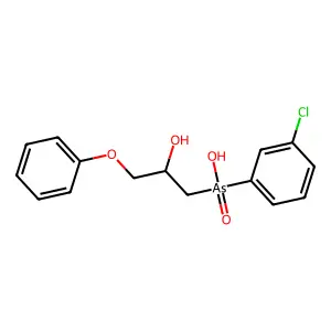 (3-Chlorophenyl)-(2-hydroxy-3-phenoxypropyl)arsinic acid structure