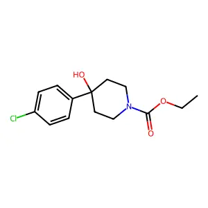 Ethyl 4-(4-chlorophenyl)-4-hydroxypiperidine-1-carboxylate structure