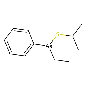 Ethyl(isopropylthio)phenylarsine structure