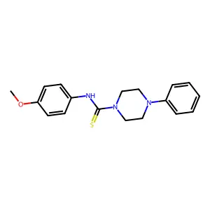 N-(4-methoxyphenyl)-4-phenylpiperazine-1-carbothioamide structure