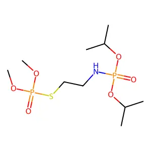 Phosphorothioic acid, O,O-dimethyl S-(O',O'-diisopropylphosphoramido)ethyl ester structure