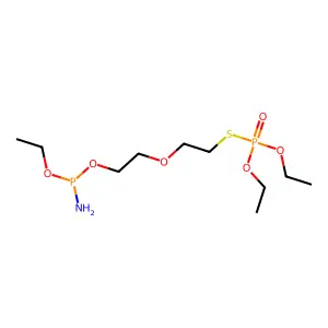 S-(4-Amino-3,5,8-trioxa-4-phosphadecan-10-yl) O,O-diethyl phosphorothioate structure