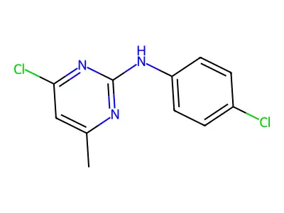 4-chloro-N-(4-chlorophenyl)-6-methylpyrimidin-2-amine structure