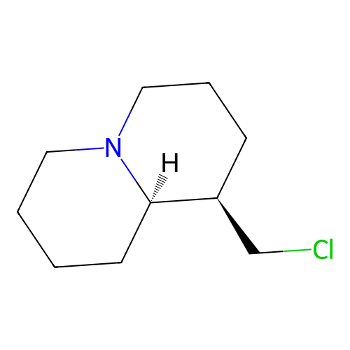 (1R,9aR)-1-(chloromethyl)octahydro-1H-quinolizine structure