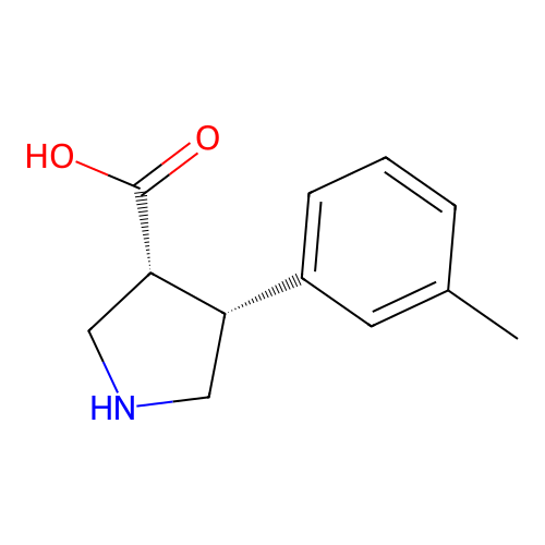 (3R,4R)-4-(m-Tolyl)pyrrolidine-3-carboxylic acid structure