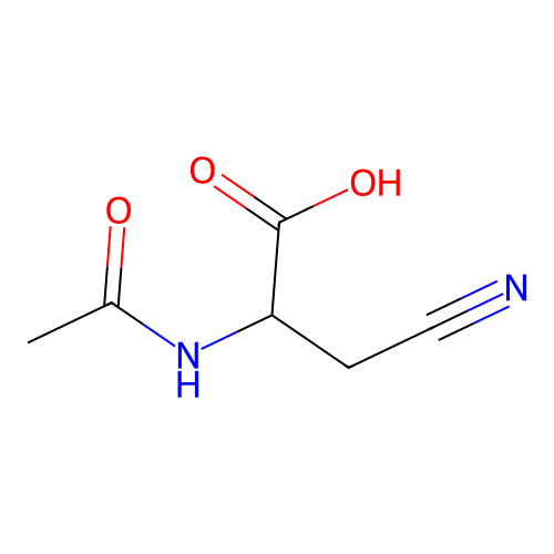 2-Acetylamino-3-cyano-propionic acid structure