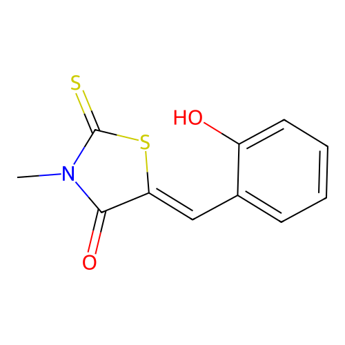 5-[(2-Hydroxyphenyl)methylidene]-3-methyl-2-sulfanylidene-1,3-thiazolidin-4-one structure