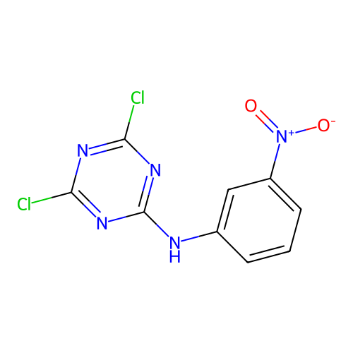 2,4-Dichloro-6-(3-nitroanilino)-1,3,5-triazine structure