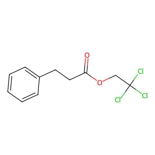 2,2,2-Trichloroethyl beta-phenylpropionate structure