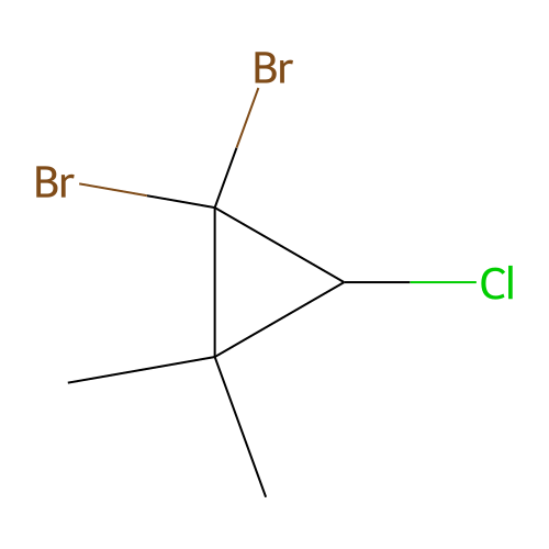 1,1-Dibromo-3-chloro-2,2-dimethylcyclopropane structure
