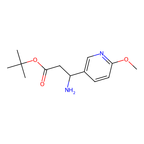 Tert-butyl 3-amino-3-(6-methoxypyridin-3-yl)propanoate structure