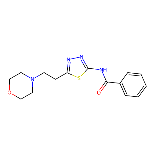 N-[5-(2-Morpholin-4-yl-ethyl)-[1,3,4]thiadiazol-2-yl]-benzamide structure
