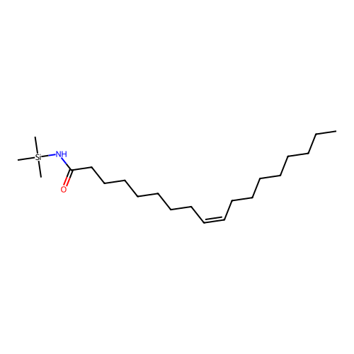 9-Octadecenamide, N-(trimethylsilyl)-, (9Z)- structure