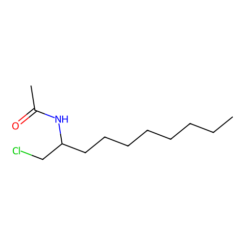 N-[1-(chloromethyl)nonyl]acetamide structure
