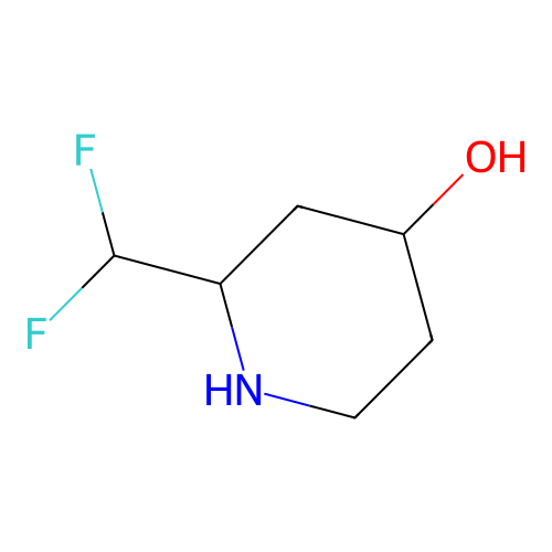 2-(Difluoromethyl)piperidin-4-ol structure