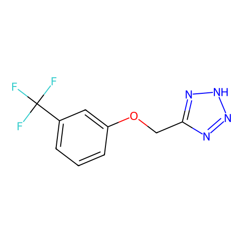 5-{[3-(trifluoromethyl)phenoxy]methyl}-1H-tetrazole structure
