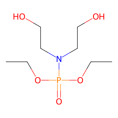 Phosphoramidic acid, bis(2-hydroxyethyl)-, diethyl ester structure