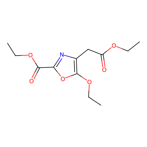 5-Ethoxy-2-ethoxycarbonyl-4-ethoxycarbonylmethyloxazole structure