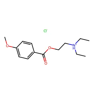 2-(Diethylamino)ethyl 4-methoxybenzoate--hydrogen chloride (1/1) structure