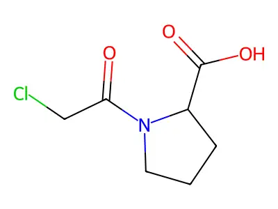 1-(2-氯乙酰基)吡咯烷-2-甲酸 structure
