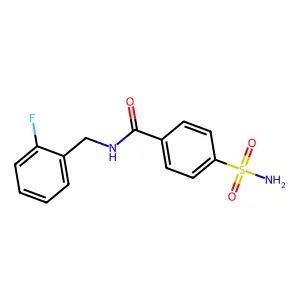 N-(2-氟苄基)-4-氨磺酰苯甲酰胺 structure