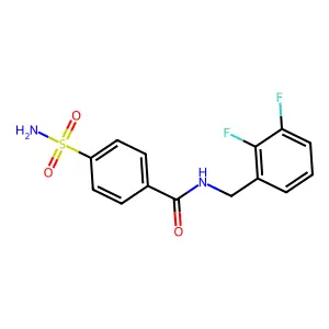 N-(2,3-二氟苄基)-4-氨磺酰苯甲酰胺 structure