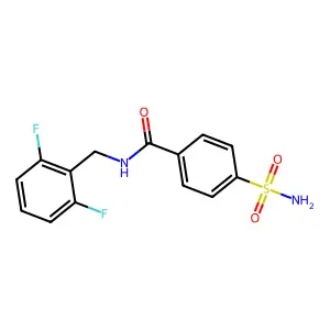N-(2,6-二氟苄基)-4-氨磺酰苯甲酰胺 structure