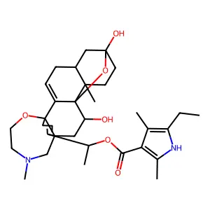 Batrachotoxinin A, 20-alpha-(2,4-dimethyl-5-ethyl-1H-pyrrole-3-carboxylate) structure