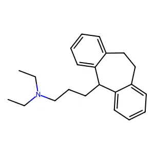 5H-Dibenzo(a,d)cycloheptene-5-propylamine, 10,11-dihydro-N,N-diethyl- structure