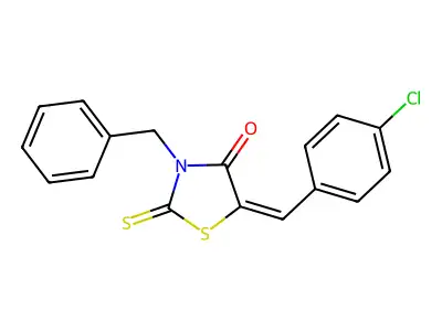 3-Benzyl-5-(4-chloro-benzylidene)-2-thioxo-thiazolidin-4-one structure