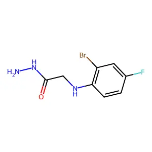 2-(2-Bromo-4-fluoroanilino)acetohydrazide structure