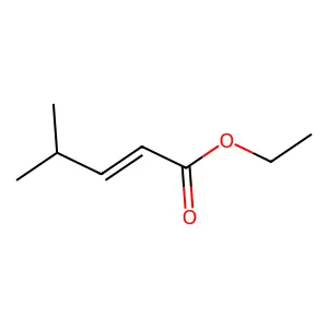 Ethyl (2E)-4-methyl-2-pentenoate structure