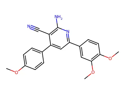 2-Amino-6-(3,4-dimethoxyphenyl)-4-(4-methoxyphenyl)nicotinonitrile structure