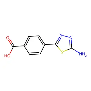 4-(5-氨基-1,3,4-噻二唑-2-基)苯甲酸 structure
