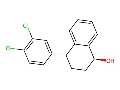 (1S,4R)-4-(3,4-dichlorophenyl)-1,2,3,4-tetrahydronaphthalen-1-ol structure